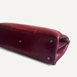 Bolsa Gucci Zumi Phyton Burgundy com Ferragens Prateadas