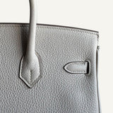 Bolsa Hermès Birkin 25 Togo Beton com Ferragens Palladium