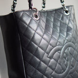 Bolsa Chanel Petit Shopping Tote Couro Caviar Preta