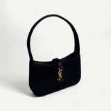 Bolsa Saint Laurent Le 5 à 7 Mini Preta com Ferragens Douradas