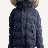 Casaco Burberry Puffer Xadrez Azul - Tam GG