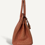 Bolsa Hermès Birkin 30 Ostrich Orange com Ferragens Gold