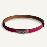 Cinto Hermès Kelly 18  Epsom Rose Mexico com Ferragens Palladium