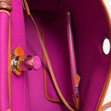 Bolsa Hermès Herbag 31 Rose Pourpre com Ferragens Palladium