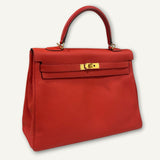 Bolsa Hermès Kelly 35 Capucine com Ferragens Gold