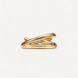 Anel Tiffany Knot de Duas Voltas em Ouro Amarelo com Diamantes
