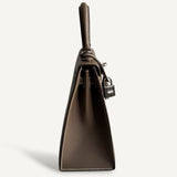Bolsa Hermès Kelly 25 Epsom Etoupe com Ferragens Palladium