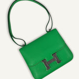 Bolsa Hermès Constance 18 Vert Comics com Ferragens Palladium