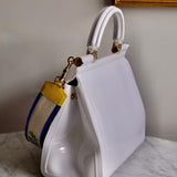 Bolsa Dolce & Gabbana Sicily Branca com Ferragens Douradas