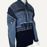 Jaqueta Dolce & Gabbana patchwork reconstructed denim jacket