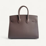 Bolsa Hermès Birkin 25 Epsom Sellier Gris Etain com Ferragens Gold