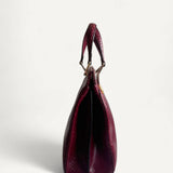 Bolsa Gucci Zumi Phyton Burgundy com Ferragens Prateadas