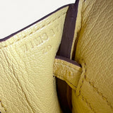 Bolsa Hermès Birkin 25 Ostrich Limoncello com Ferragens Palladium