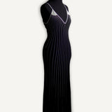 Vestido Chanel Mixed Fibers Black & White