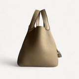 Bolsa Hermés Picotin 18 Taurillon Clemence Biscuit Ferragem Paladium