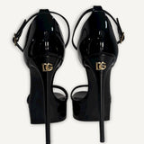 Sandália Dolce & Gabbana Keira Envernizada Preta