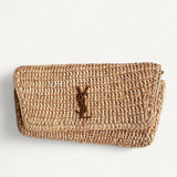 Bolsa Saint Laurent Bolsa Icare Em Ráfia-Bege