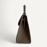Bolsa Hermès Kelly 25 Epsom Sellier Etoupe com Ferragens Palladium