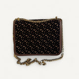 Bolsa Burberry Medium Flocked TB Monogram