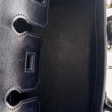Bolsa Hermès Birkin 25 Calf Box Noir com Ferragens Palladium