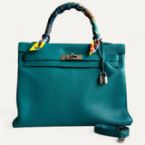 Bolsa Hermès Kelly 32 Vert Verone com Ferragens Palladium