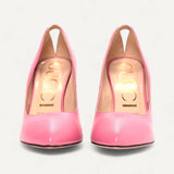 Scarpin Gucci Malaga Kid GG Rosa