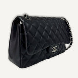 Bolsa Chanel Classic Double Flap Lambskin Preta