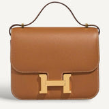 Bolsa Hermès Constance 18 Epsom Gold com Ferragens Gold