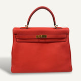 Bolsa Hermès Kelly 35 Capucine com Ferragens Gold