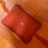 Bolsa Hermès Picotin 18 Clemence Orange com Ferragens  Palladium