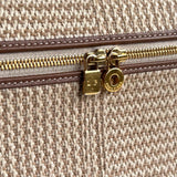 Bolsa Loro Piana Extra Pocket L19 Ecru Brown Cotton com Ferragens Douradas