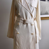 Trench Coat Hermès Paris Wool Creme