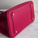 Bolsa Hermès Birkin 30 Epsom Retourne Carmim com Gold Hardware