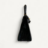 Bolsa Hermès Kelly 25 Crocodile Niloticus Shiny Noir com Ferragens Gold
