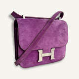 Bolsa Hermès Constance 18 Doblis Violet Clair com Ferragens Palladium