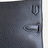 Bolsa Hermès Jypsiere Noir com Ferragens Gold
