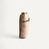 Bolsa Loro Piana Extra Pocket Mini Pouch Beige com Ferragens Douradas