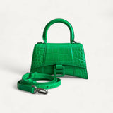 Bolsa Balenciaga Hourglass em Couro Verde