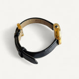 Relógio Mini Baignoire Cartier Ouro Amarelo e Couro