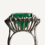 Anel de Esmeralda Colombiana e Diamantes Fancy Brown