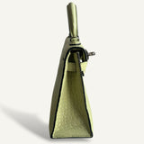 Bolsa Hermès Mini Kelly Alligator Matte Jaune Bourgeon com Ferragens Palladium