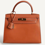 Bolsa Hermès Kelly 28 Sellier Natural Sand Com Ferragens Gold