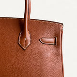 Bolsa Hermès Birkin 30 Barenia com Ferragens Palladium