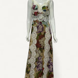 Vestido Dolce & Gabbana com Estampa Floral e Renda