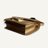 Bolsa Hermès Constance 18 Chevre Dore com Ferragens Gold