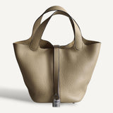 Bolsa Hermès Picotin 18 Clemence Dune com Ferragens Palladium