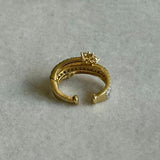 Piercing em Ouro Amarelo 18K com  Brilhantes e Diamantes Yellow Fancy