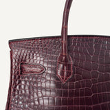 Bolsa Hermès Birkin 25 Croco Matte Rouge com Ferragens Gold