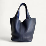 Bolsa Hermès Picotin 22 Blue Navy com Ferragens Palladium
