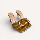 Sandália Mule Gianvito Rossi em Dourado